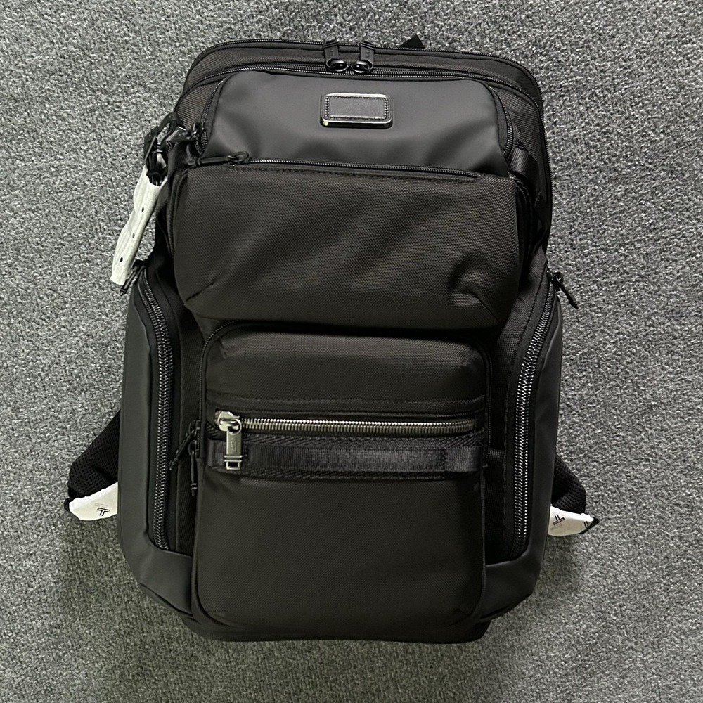 TUMI Alpha Bravo Nomadic Backpack Black 19" Nylon Laptop Travel Men Carry On - Picture 7 of 10